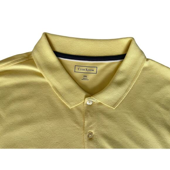 Club Room Yellow Mens Performance Regular Fit Stretch Polo Shirt - XXL - Picture 5 of 12